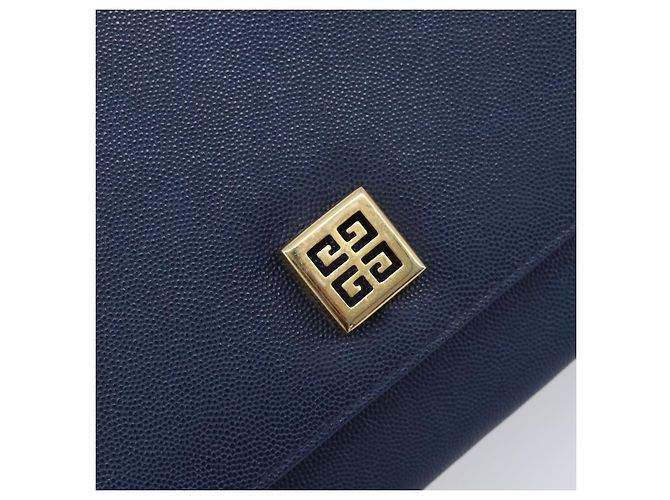 GIVENCHY Schultertasche Leder Navy Gold Auth BA16683A - Jerrillo - Ansicht 14