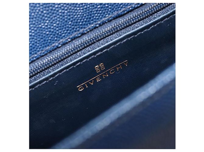 GIVENCHY Schultertasche Leder Navy Gold Auth BA16683A - Jerrillo - Ansicht 16