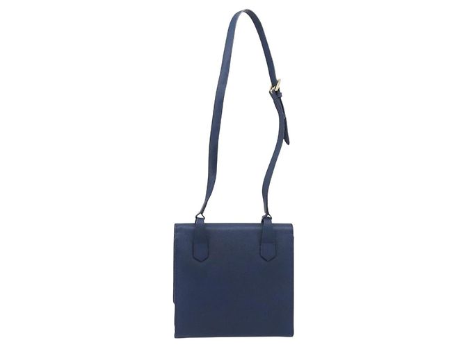 GIVENCHY Schultertasche Leder Navy Gold Auth BA16683A - Jerrillo - Ansicht 3
