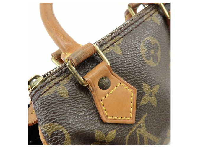 Borsa a mano Louis Vuitton Monogram Mini Speedy Brown M41534 - vista 11