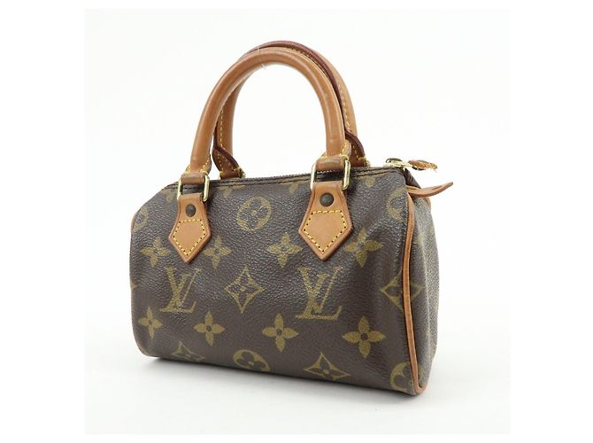 Borsa a mano Louis Vuitton Monogram Mini Speedy Brown M41534 - vista 3