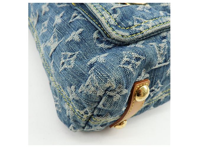 Louis Vuitton Monogram Denim Baggy GM Shoulder Bag Blue M95048 - vista 10