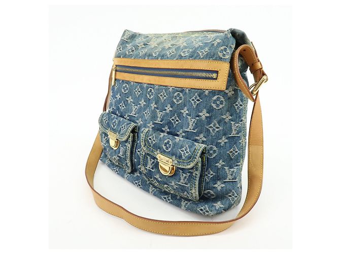 Louis Vuitton Monogram Denim Baggy GM Shoulder Bag Blue M95048 - vista 3