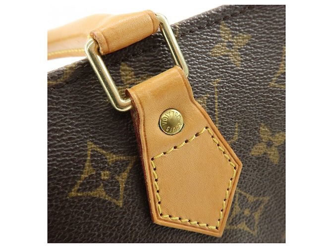 Louis Vuitton Monogram Sac Plat Tote Bag Hand Bag Brown M51140 - vista 12