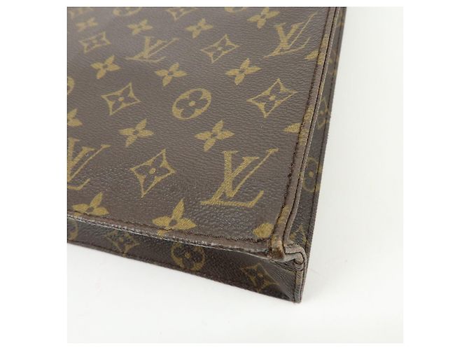Louis Vuitton Monogram Sac Plat Tote Bag Hand Bag Brown M51140 - vista 14