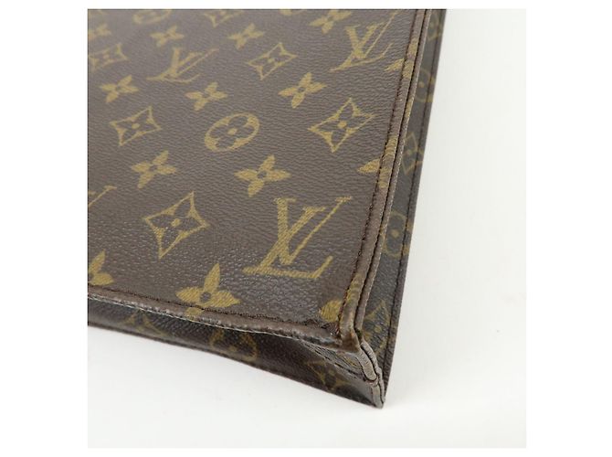 Louis Vuitton Monogram Sac Plat Tote Bag Hand Bag Brown M51140 - vista 16