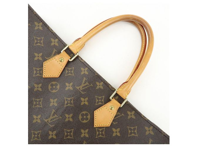 Louis Vuitton Monogram Sac Plat Tote Bag Hand Bag Brown M51140 - vista 6