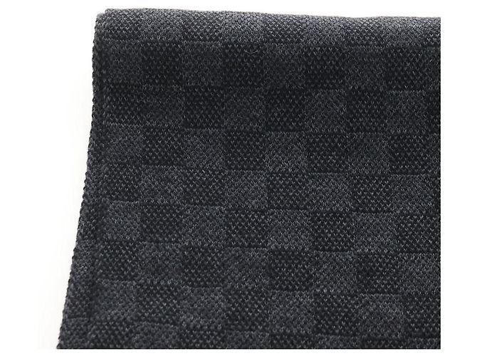 LOUIS VUITTON Eschar Petit Scarf Wool Black LV Auth 209349M - Jerrillo - vista 7