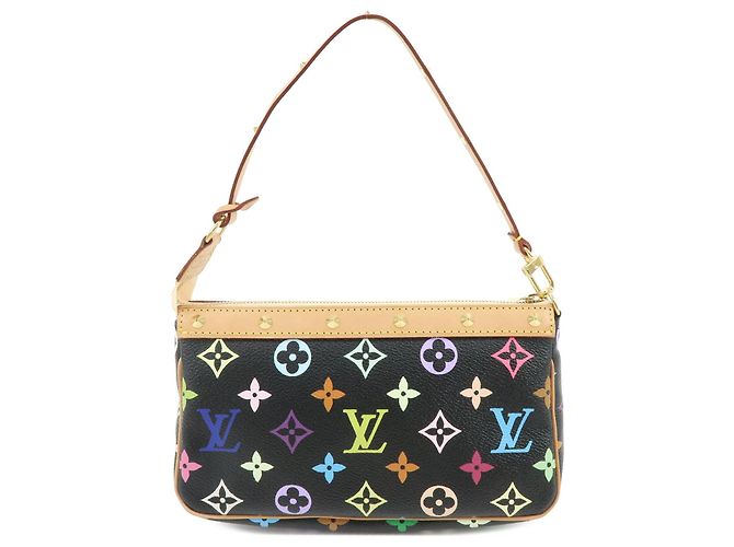 Louis Vuitton Monogram Multicolor Pochette Accessoires Noir M92648 - vista 2