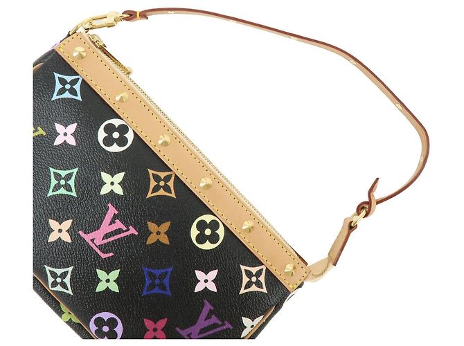 Louis Vuitton Monogram Multicolor Pochette Accessoires Noir M92648 - vista 4