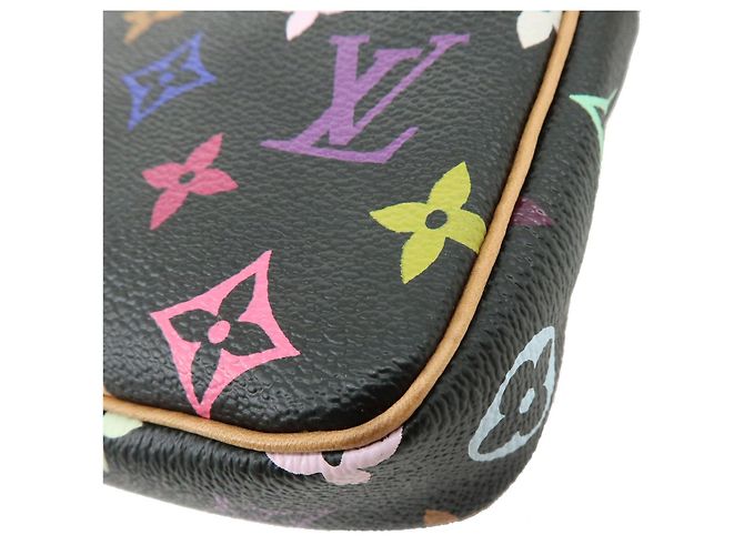 Louis Vuitton Monogram Multicolor Pochette Accessoires Noir M92648 - vista 6