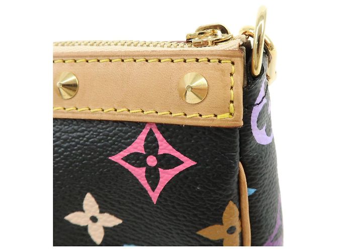 Louis Vuitton Monogram Multicolor Pochette Accessoires Noir M92648 - vista 7