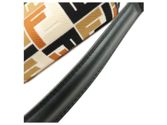 FENDI Mamma Baguette Bolsa de Ombro e Bolsa de Mão 2Way em Lona e Couro - vista 5