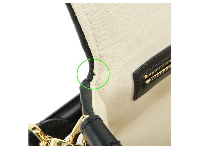 FENDI Mamma Baguette Bolsa de Ombro e Bolsa de Mão 2Way em Lona e Couro - vista 9