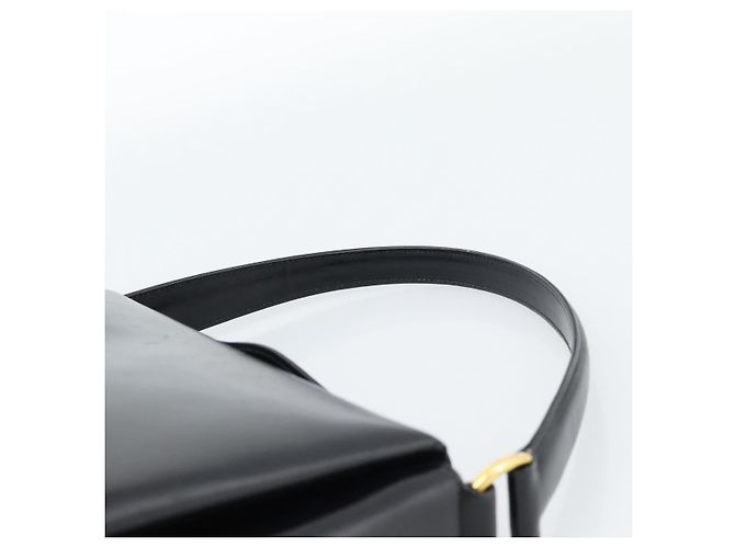GUCCI Hand Bag Leather Black Gold Auth 183374 - Jerrillo - vista 8