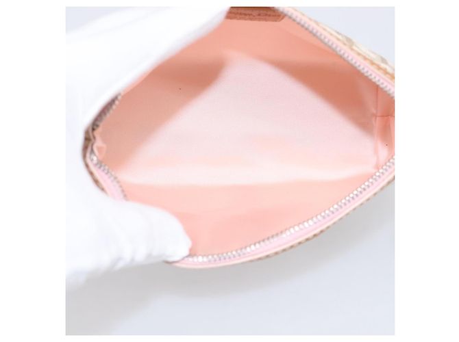 Christian Dior Romantic Pouch PVC Beige Silver Auth 211275V - Jerrillo - vista 15