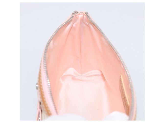 Christian Dior Romantic Pouch PVC Beige Silver Auth 211275V - Jerrillo - vista 17