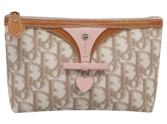 Christian Dior Romantic Pouch PVC Beige Silver Auth 211275V - Jerrillo - vista 2