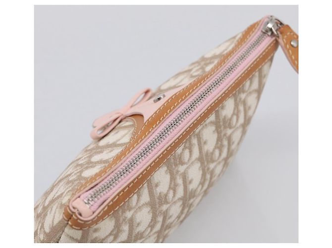 Christian Dior Romantic Pouch PVC Beige Silver Auth 211275V - Jerrillo - vista 6