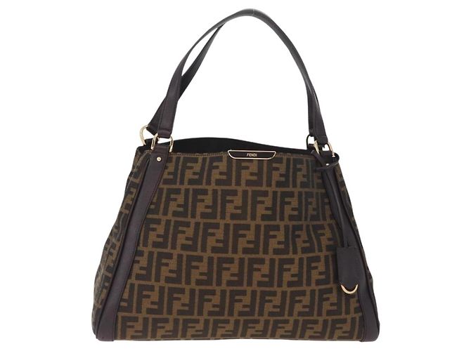 FENDI Zucca Canvas Shoulder Bag Black Brown Auth 212096SAV - Jerrillo - vista 13