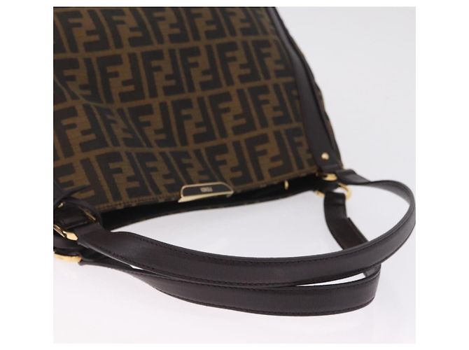 FENDI Zucca Canvas Shoulder Bag Black Brown Auth 212096SAV - Jerrillo - vista 7