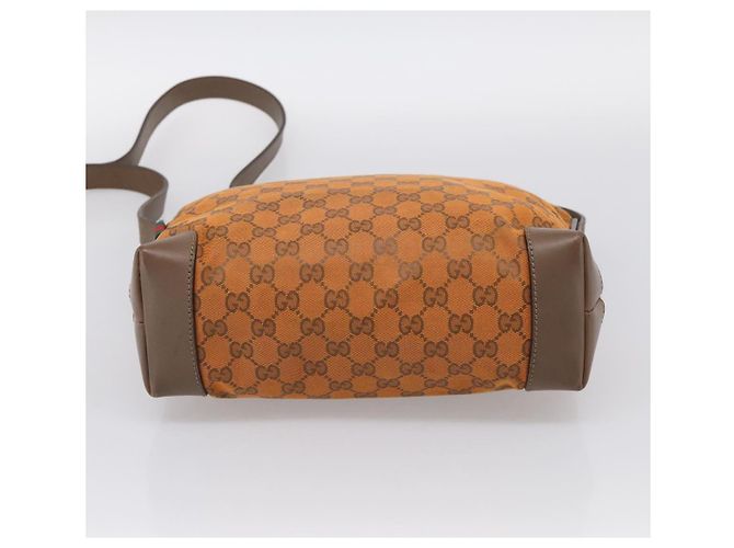 GUCCI GG Canvas Shoulder Bag Orange Gold Tone 337598 Auth BA16781 - Jerrillo - vista 10