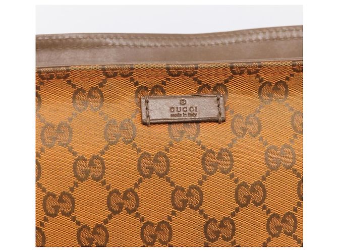GUCCI GG Canvas Shoulder Bag Orange Gold Tone 337598 Auth BA16781 - Jerrillo - vista 15
