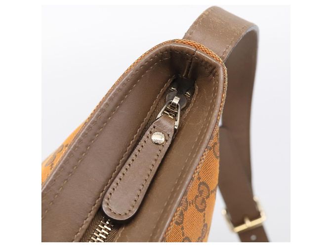 GUCCI GG Canvas Shoulder Bag Orange Gold Tone 337598 Auth BA16781 - Jerrillo - vista 16