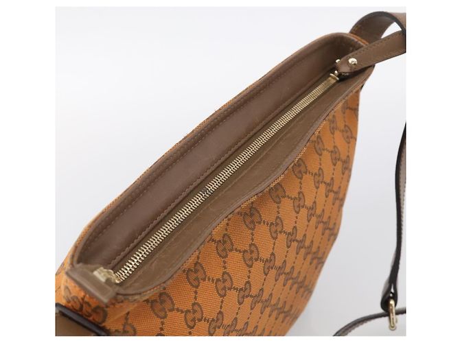 GUCCI GG Canvas Shoulder Bag Orange Gold Tone 337598 Auth BA16781 - Jerrillo - vista 6