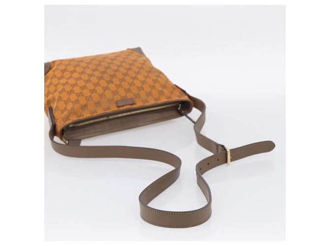 GUCCI GG Canvas Shoulder Bag Orange Gold Tone 337598 Auth BA16781 - Jerrillo - vista 7