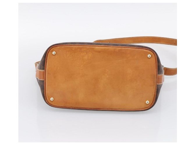 Céline CELINE Sac à épaule en toile Macadam PVC Cuir Marron Or Auth ka6930 - Jerrillo - vue 10