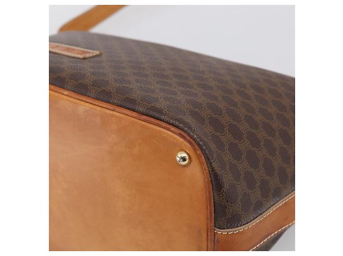 Céline CELINE Sac à épaule en toile Macadam PVC Cuir Marron Or Auth ka6930 - Jerrillo - vue 11