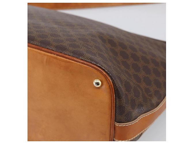 Céline CELINE Sac à épaule en toile Macadam PVC Cuir Marron Or Auth ka6930 - Jerrillo - vue 13