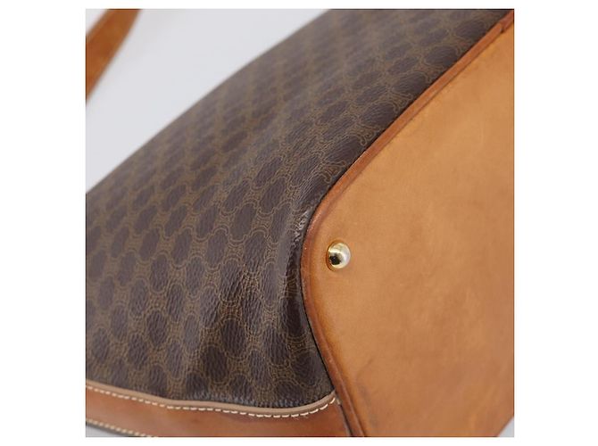 Céline CELINE Sac à épaule en toile Macadam PVC Cuir Marron Or Auth ka6930 - Jerrillo - vue 14
