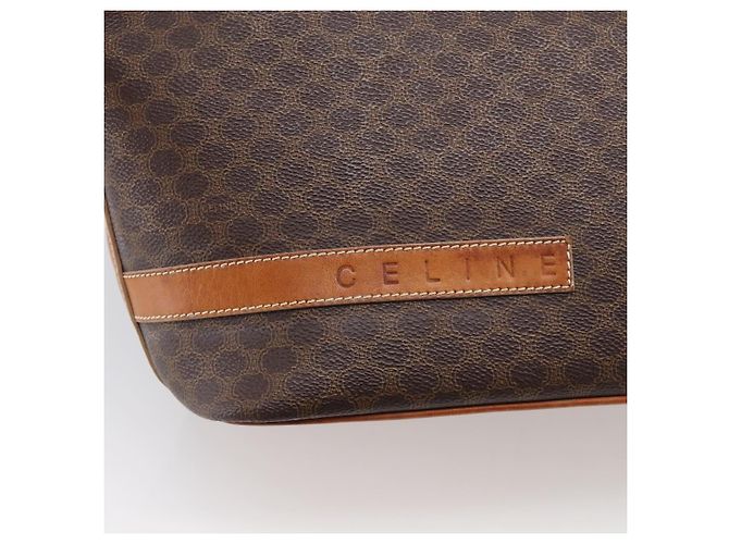 Céline CELINE Sac à épaule en toile Macadam PVC Cuir Marron Or Auth ka6930 - Jerrillo - vue 15