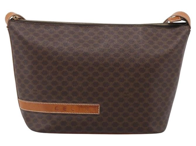 Céline CELINE Sac à épaule en toile Macadam PVC Cuir Marron Or Auth ka6930 - Jerrillo - vue 2