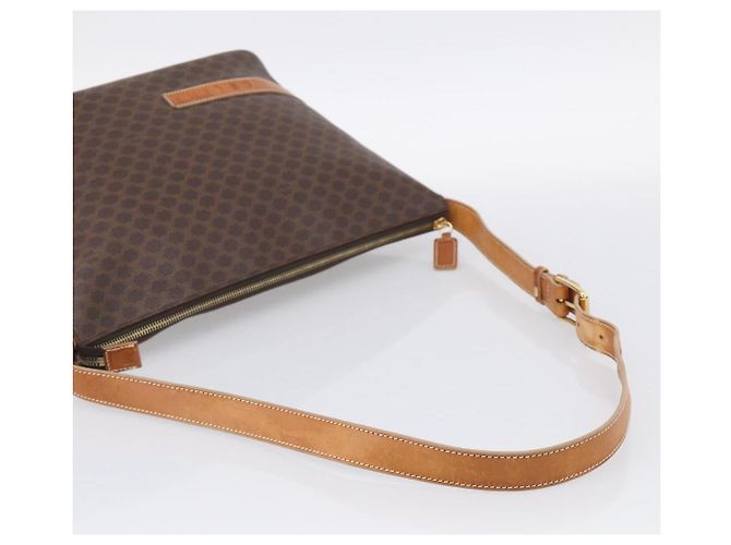 Céline CELINE Sac à épaule en toile Macadam PVC Cuir Marron Or Auth ka6930 - Jerrillo - vue 7