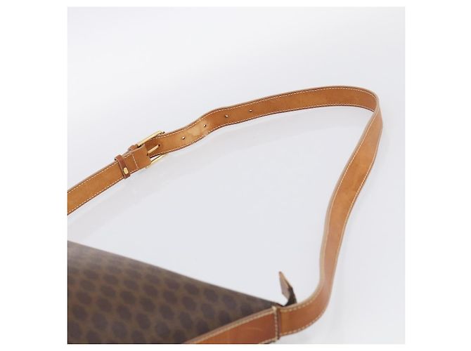 Céline CELINE Sac à épaule en toile Macadam PVC Cuir Marron Or Auth ka6930 - Jerrillo - vue 8