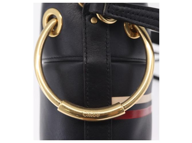 Chloé Bolsa Chloe em couro azul marinho e dourado Auth 213323A - Jerrillo - vista 19
