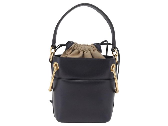 Chloé Bolsa Chloe em couro azul marinho e dourado Auth 213323A - Jerrillo - vista 2