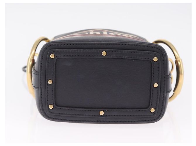 Chloé Bolsa Chloe em couro azul marinho e dourado Auth 213323A - Jerrillo - vista 5