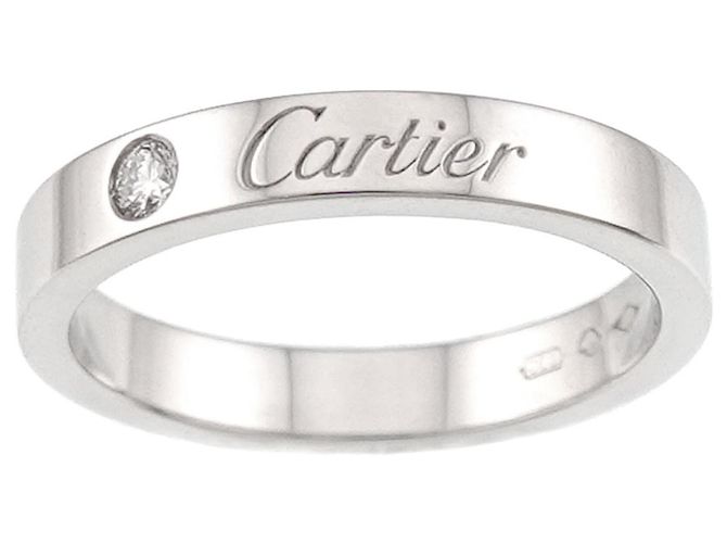 Cartier C de #48 Ring aus Platin - Ansicht 2