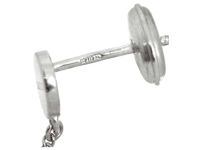 Boucles d'oreilles Gucci GG Studs en or blanc 18K - vue 4