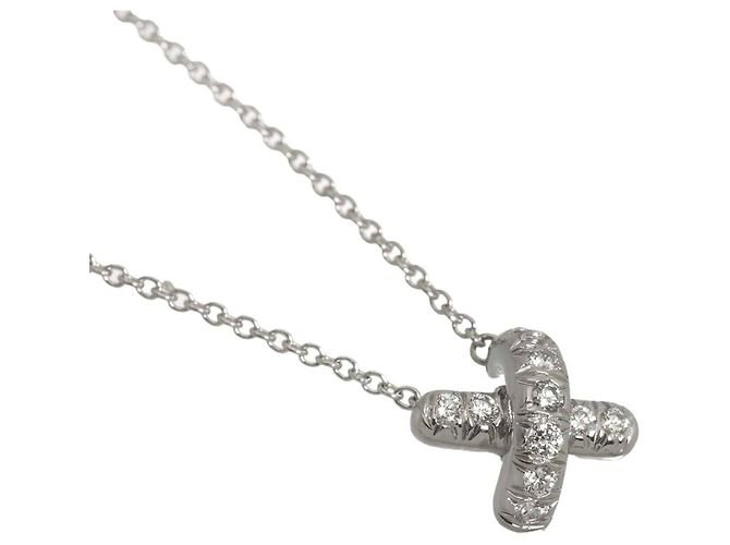 Autre Marque Collier Tiffany & Co. Cross-stitch en diamants - vue 3