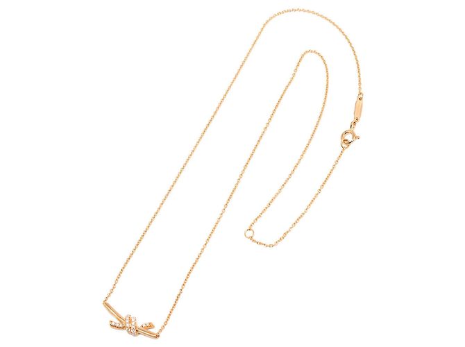 Autre Marque Collier Knot Tiffany & Co. avec diamants en or rose - vue 2