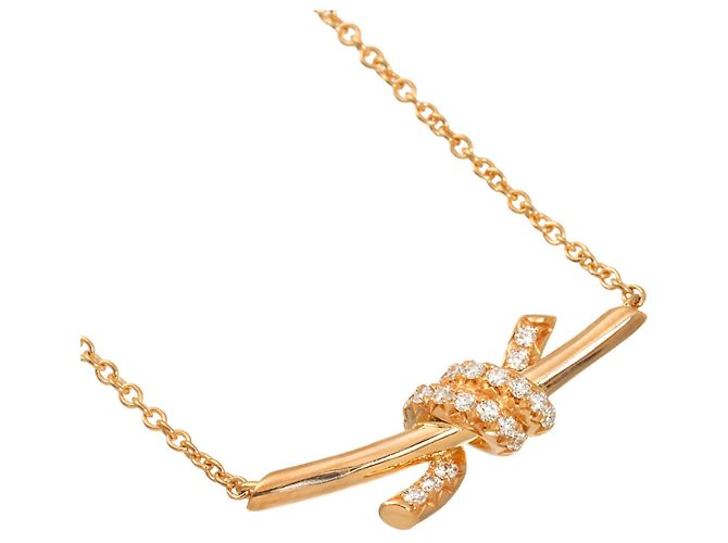 Autre Marque Collier Knot Tiffany & Co. avec diamants en or rose - vue 3