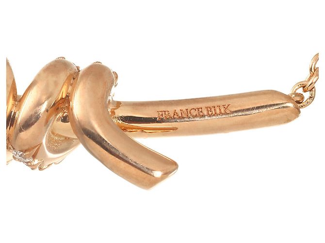 Autre Marque Collier Knot Tiffany & Co. avec diamants en or rose - vue 5