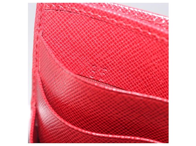 PRADA Bifold Wallet Saffiano leather Red Gold Auth am12983V - Jerrillo - vista 12