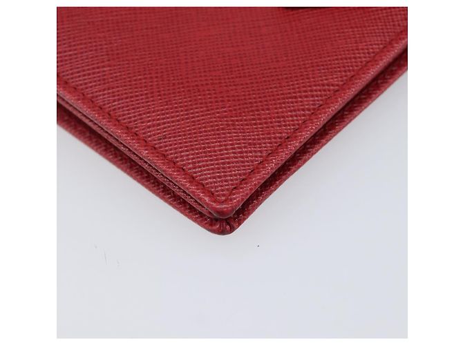 PRADA Bifold Wallet Saffiano leather Red Gold Auth am12983V - Jerrillo - vista 14
