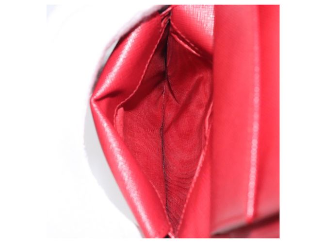 PRADA Bifold Wallet Saffiano leather Red Gold Auth am12983V - Jerrillo - vista 19